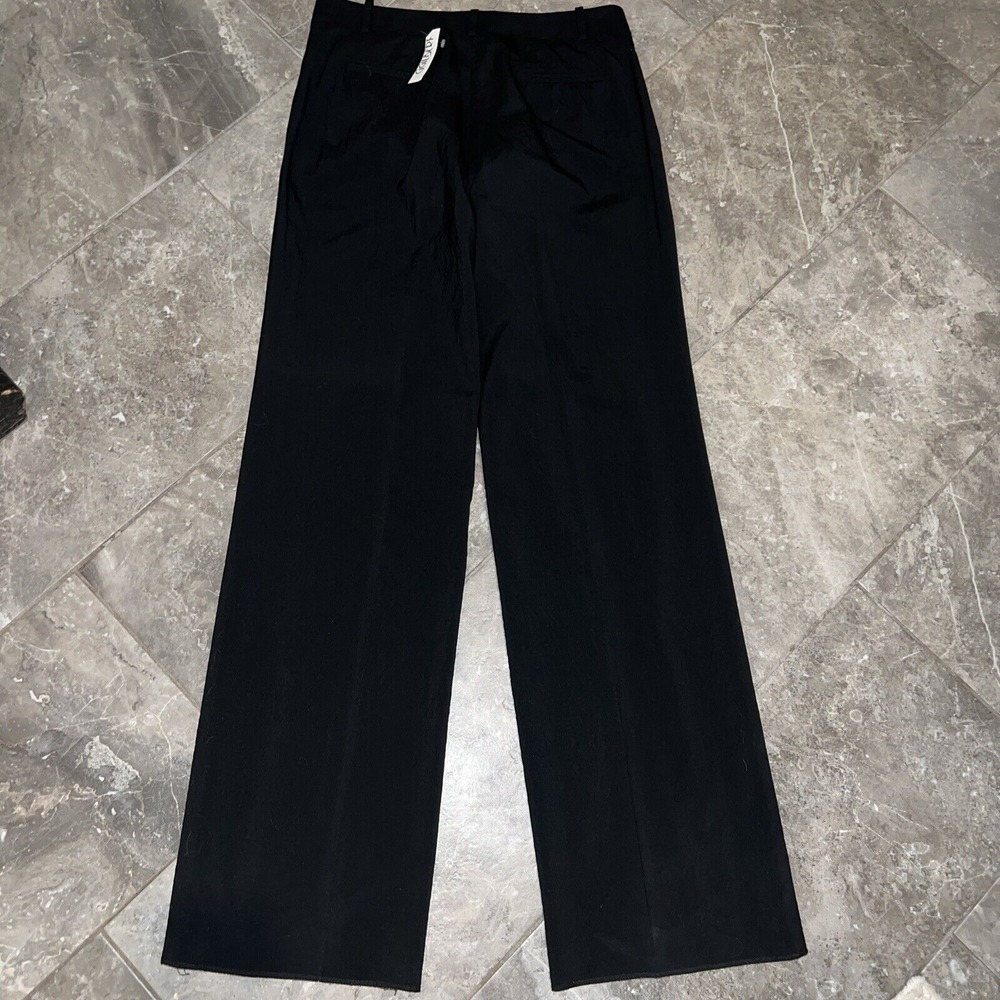 M Siamo Black Wool Wide Leg Pants Lined NWT Size 8 - Picture 4 of 7